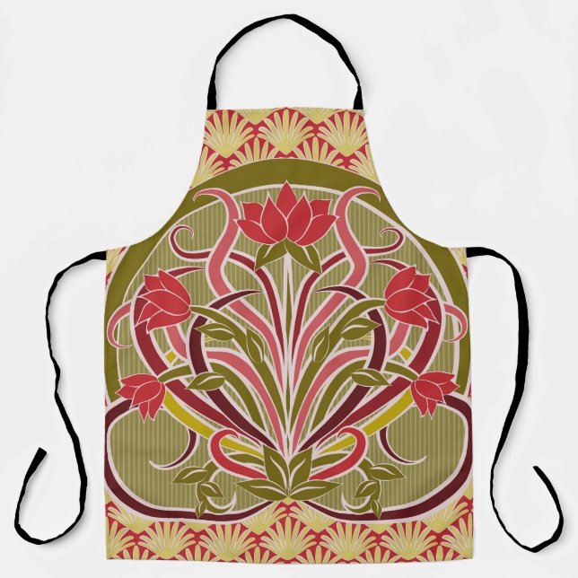 Art Nouveau floral wallpaper. Apron (Front)