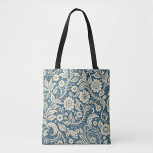 Art Nouveau Floral Wallpaper Pattern Tote Bag