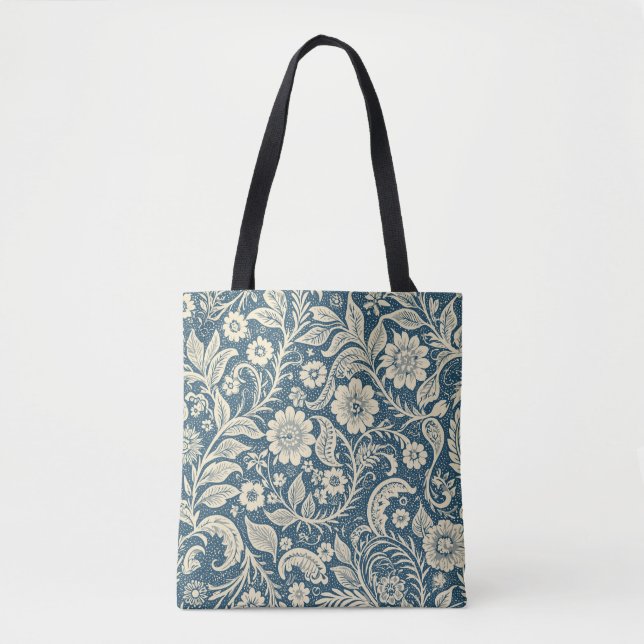 Art Nouveau Floral Wallpaper Pattern Tote Bag (Front)