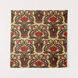 Art Nouveau floral wallpaper. Tapestry
