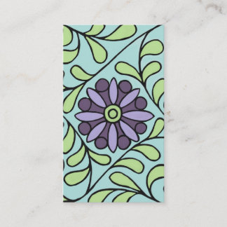 Art Nouveau Flower and Vine Business Card