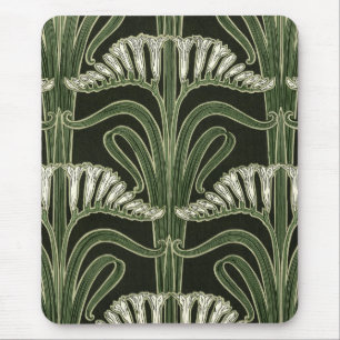 Art Nouveau Flower Design - Mousepad