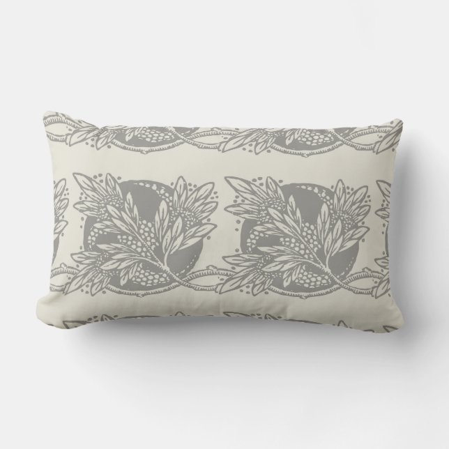 Art Nouveau Flower Floral minimalism Lumbar Cushion (Front)
