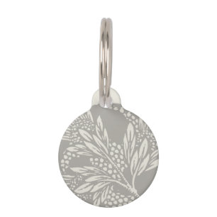 Art Nouveau Flower Floral minimalism Pet Tag