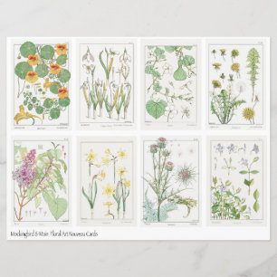 Art Nouveau Flowers Collage Sheet Verneuil