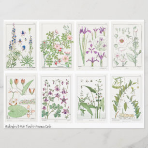 Art Nouveau Flowers Collage Sheet Verneuil