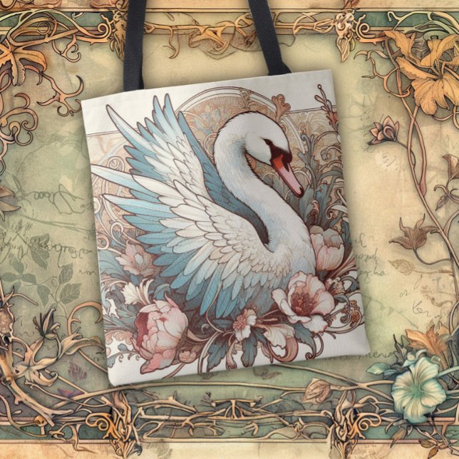 Art Nouveau Flowing Lines of Beauty Tote Bag (Creator Uploaded)