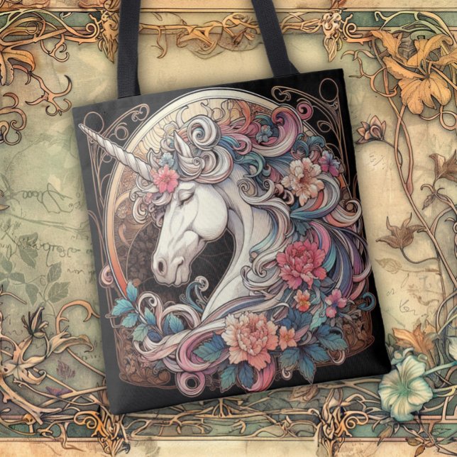 Art Nouveau Flowing Lines of Beauty Tote Bag (Creator Uploaded)