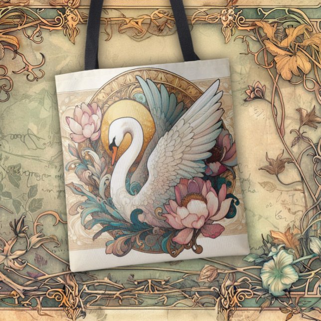Art Nouveau Flowing Lines of Beauty Tote Bag (Creator Uploaded)