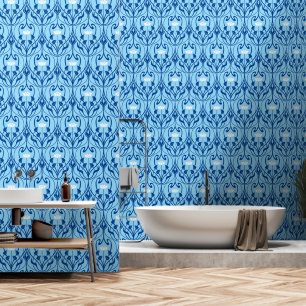 Art Nouveau Foliage & Floral Pattern Wallpaper