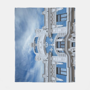 Art Nouveau Fragment: Riga's Architectural Detail Fleece Blanket