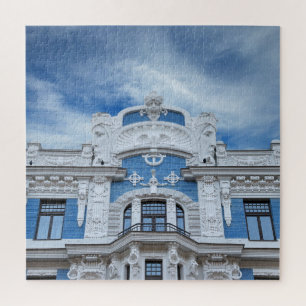 Art Nouveau Fragment: Riga's Architectural Detail Jigsaw Puzzle