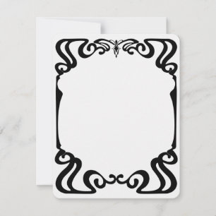 Art nouveau frame invitation