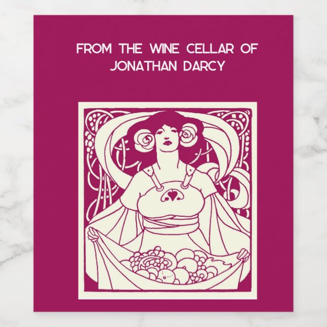 Art Nouveau Garden Label (Single Label)