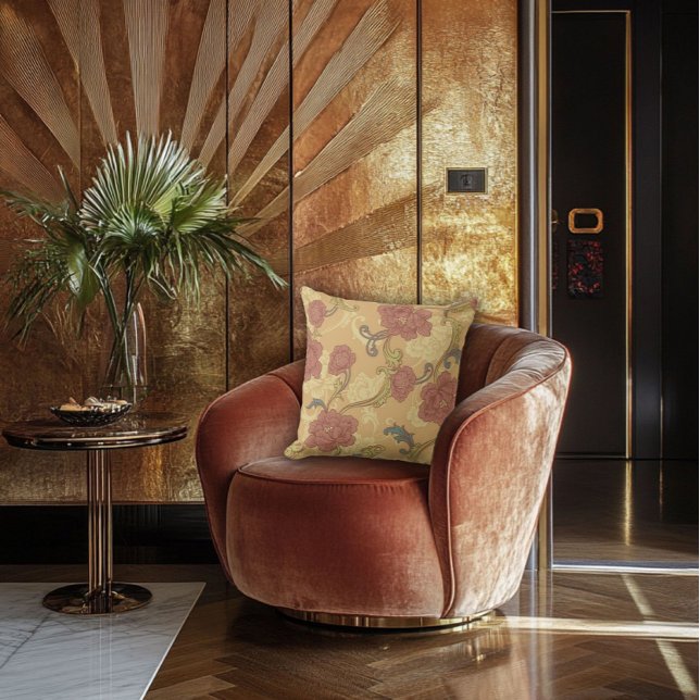 Art Nouveau Garden Muse Design Cushion (Creator Uploaded)