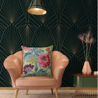 Art Nouveau Garden Muse Design Cushion