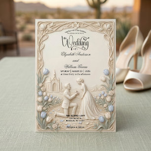 Art Nouveau Garden Proposal Traditional Wedding   Invitation