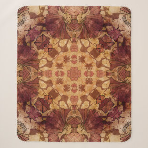 Art nouveau geometric, ornamental pattern. sherpa blanket