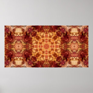 art nouveau geometric ornamental vintage pattern i poster