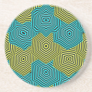Art Nouveau Geometric Pattern Coaster