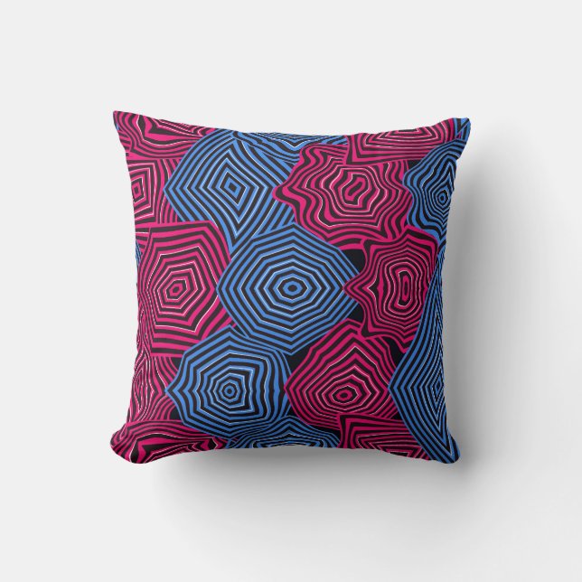 Art Nouveau Geometric Pattern  Cushion (Front)