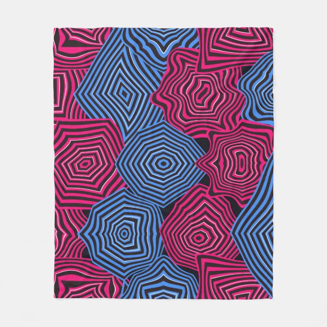 Art Nouveau Geometric Pattern  Fleece Blanket (Front)