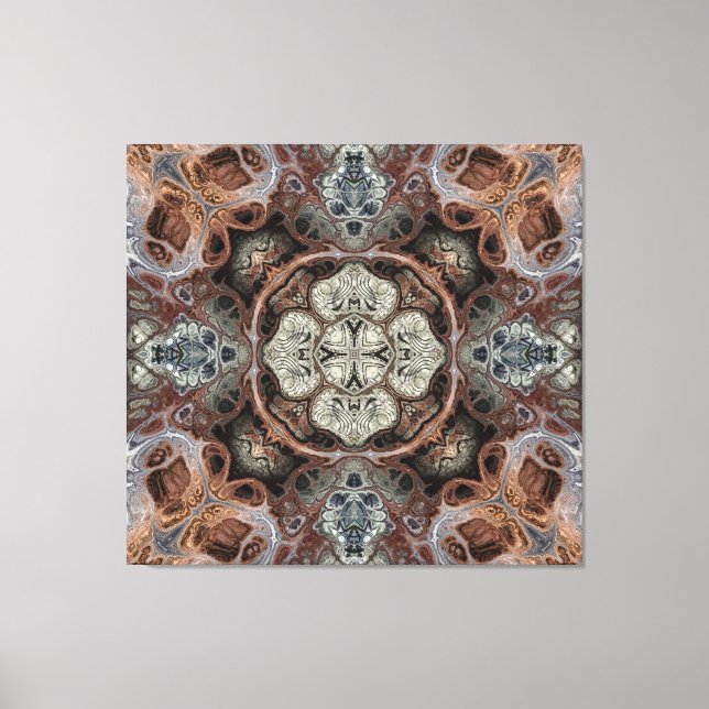 Art nouveau geometric vintage pattern  canvas print (Front)