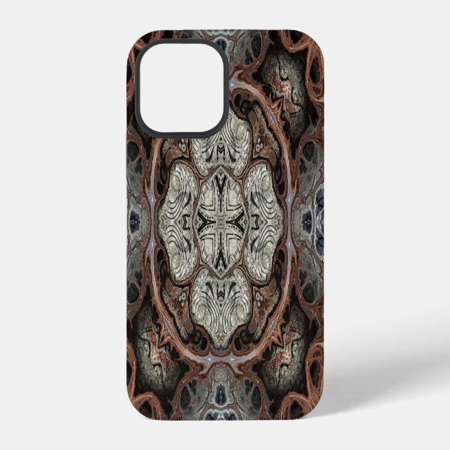 Art nouveau geometric vintage pattern  iPhone case (Back)