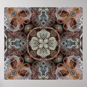 Art nouveau geometric vintage pattern  poster