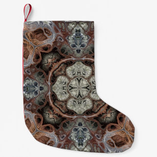 Art nouveau geometric vintage pattern small christmas stocking
