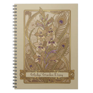 Art Nouveau Gladiolus italicus Notebook