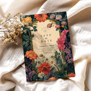 Art Nouveau Gold Frame Wedding Save The Date