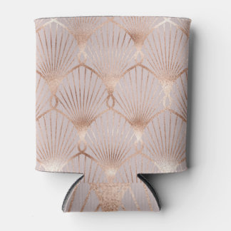 Art Nouveau Gold: Seamless Leaf Can Cooler