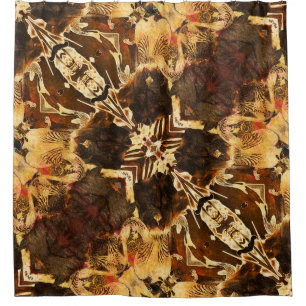 Art Nouveau: Golden Brown Vintage Shower Curtain