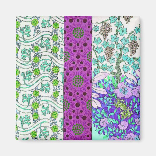 Art nouveau Grapevine floral vintage elegant  Magnet (Front)