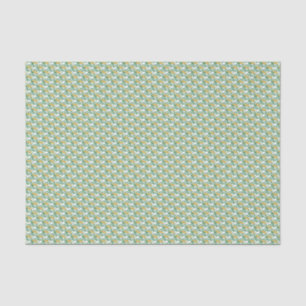 Art Nouveau Green Buttercup floral wallpaper Tissue Paper