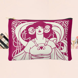 Art Nouveau Harvest Maiden Illustration   Vintage  Accessory Pouch