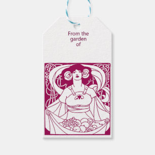 Art Nouveau Harvest Maiden Illustration Vintage Gift Tags