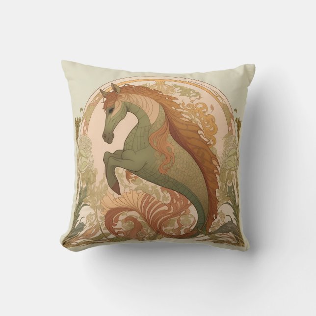 Art Nouveau - Hippocampus Cushion (Front)