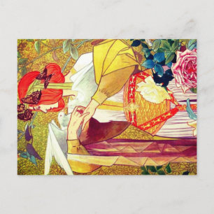 Art Nouveau Holiday Postcard