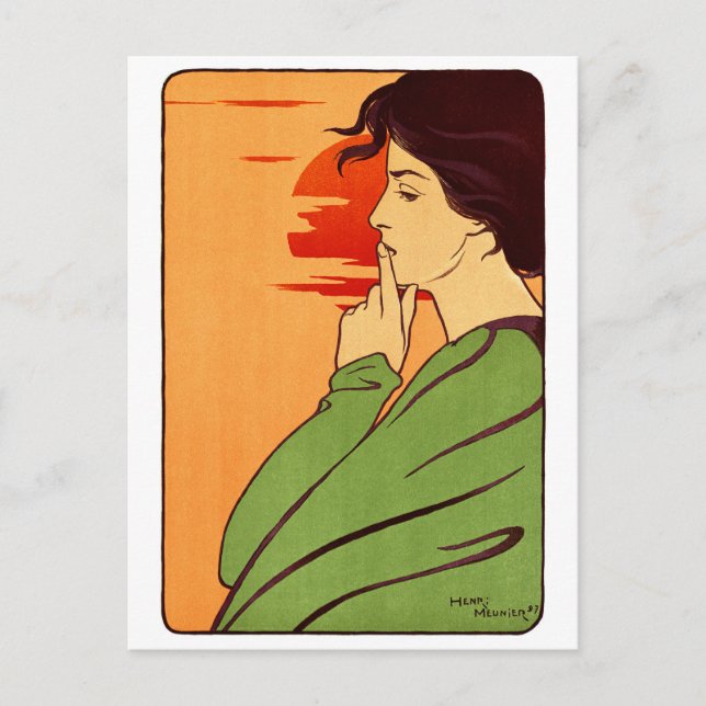  Art Nouveau Holiday Postcard (Front)