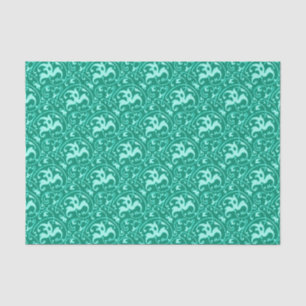 Art Nouveau Ikat - Turquoise and Aqua Tissue Paper