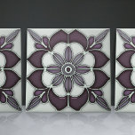 Art Nouveau Inspired Classic Floral Geometric Tile<br><div class="desc">Dive into the era of aesthetic innovation with our Art Nouveau Inspired Ceramic Tile. This tile pays homage to the revolutionary art movement of the late 19th and early 20th centuries, blending organic forms with geometric precision in a design as timeless as Art Nouveau itself. Each tile features a distinctive,...</div>