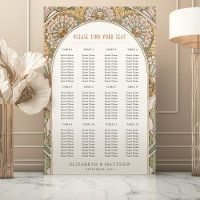 Art Nouveau Inspired Wedding Seating Chart