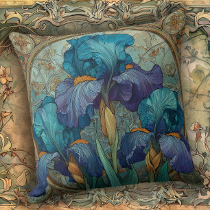 Art Nouveau Iris Enchantment  Cushion