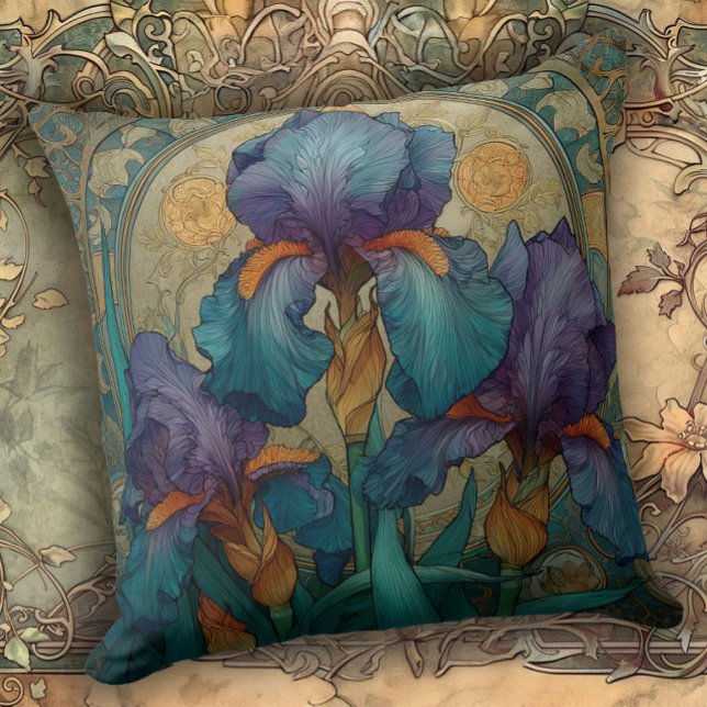 Art Nouveau Iris Enchantment Cushion (Creator Uploaded)