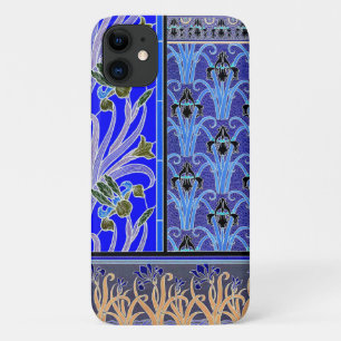 Art nouveau iris flower elegant vintage verneuil iPhone 11 case