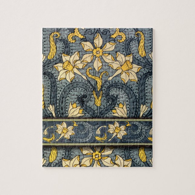 Art Nouveau Jonquil or Daffodil Jigsaw Puzzle (Vertical)