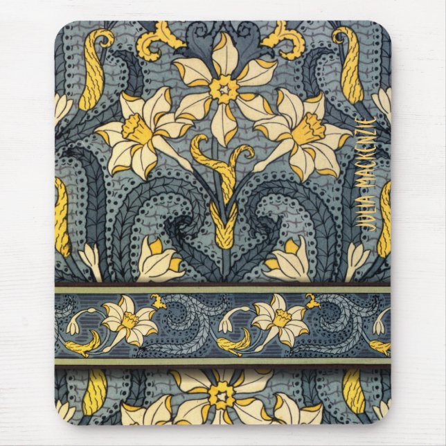 Art Nouveau 'Jonquils' Mouse Mat (Front)