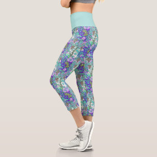 Art nouveau joseph binet Grapevine floral Capri Leggings
